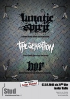 Plakat für Bor, The Serration & Lunatic Spirit