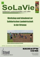 Plakat für SoLaVie - Workshop Solidarische Landwirtschaft