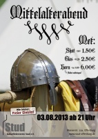 Plakat für Mittelalterabend