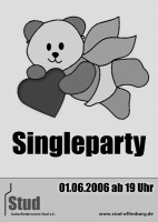 Plakat für Singleparty