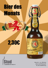 Plakat für das Bier des Monats